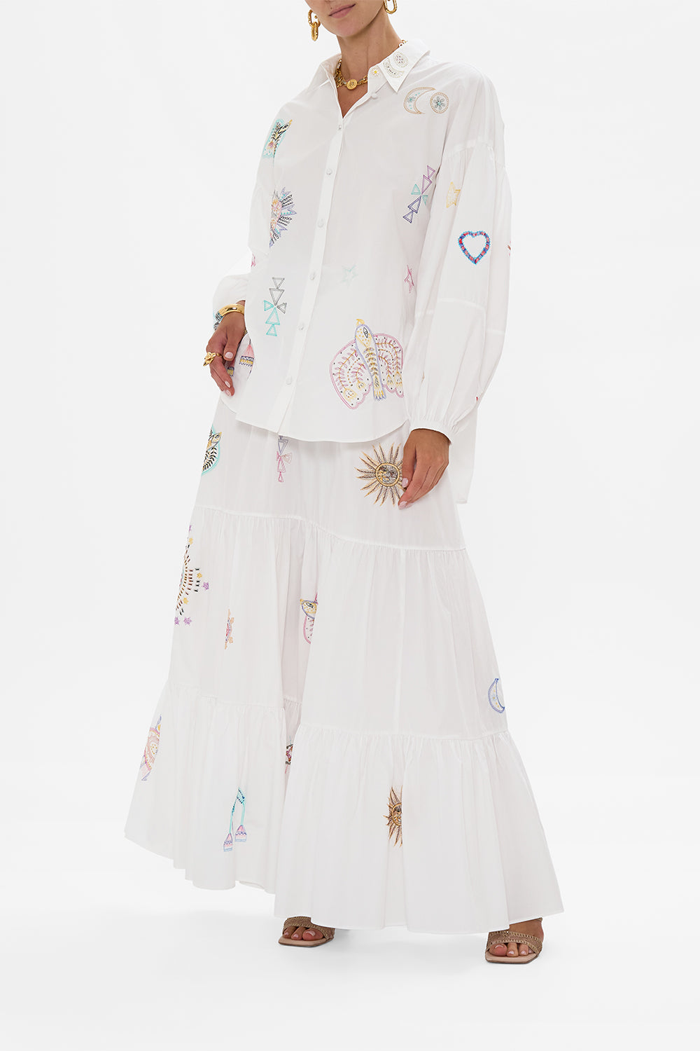 BALLOON SLEEVE SHIRT BLOUSE LIVING IN COLOUR