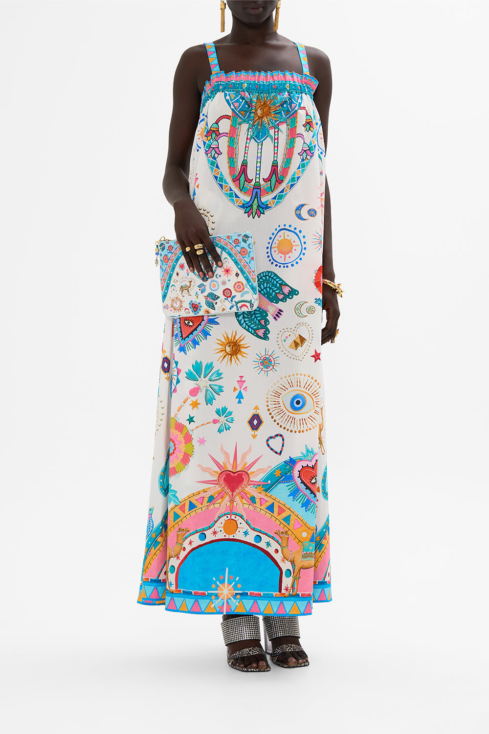 SMALL CANVAS CLUTCH LIVING IN COLOUR