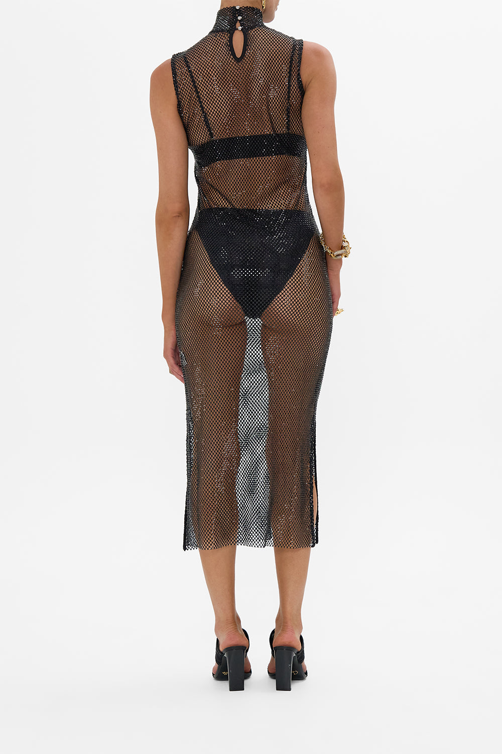 The CAMILLA DRAPED TOP WITH HARDWARE KISSED BY A COBRA in our  print.