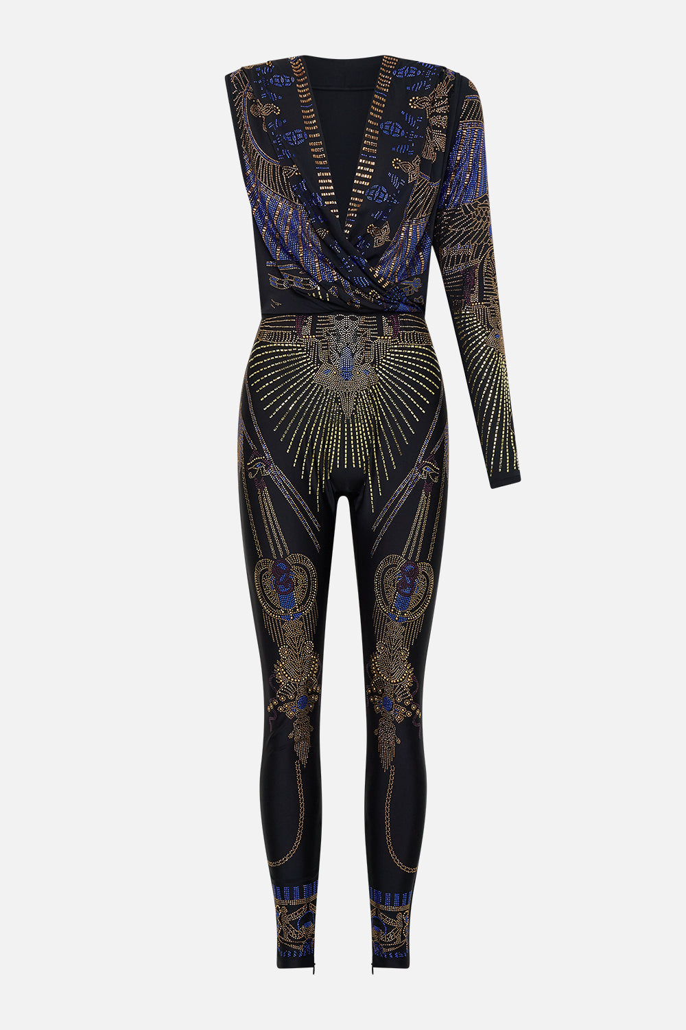 The CAMILLA V NECK GATHERED JERSEY DRESS ARCHIVAL REVIVAL in our  print.