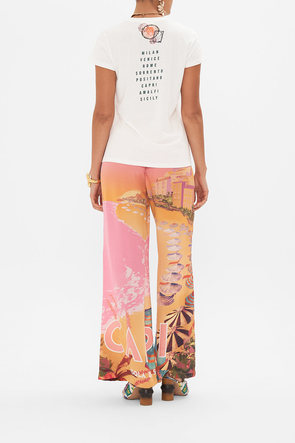 SLIM FIT ROUND NECK T-SHIRT - MULTI CAPRI ME