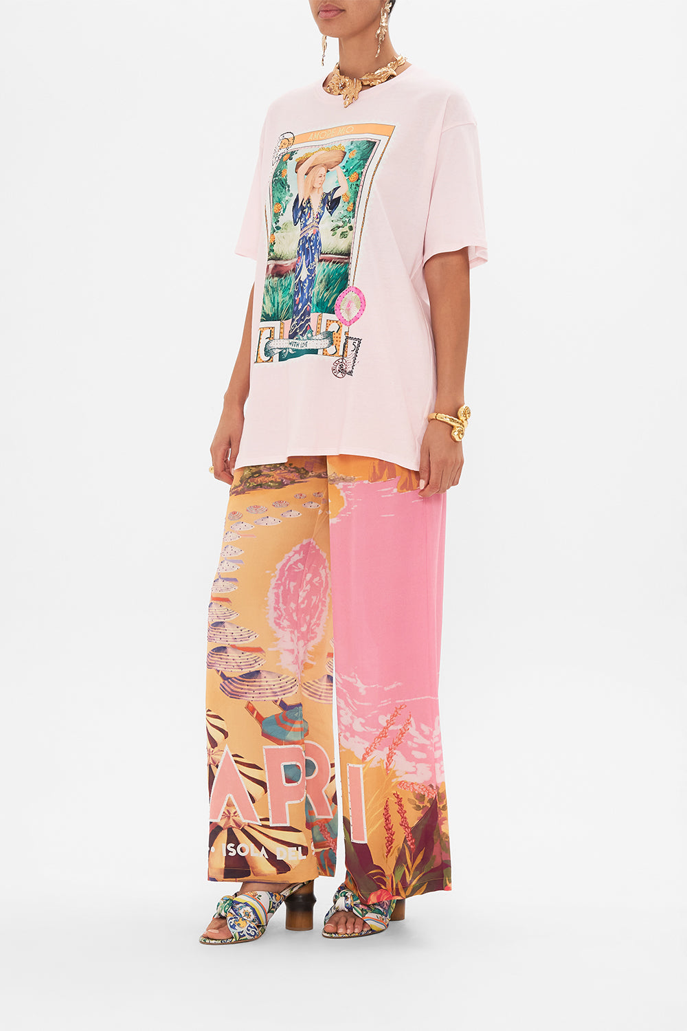 OVERSIZED BAND TEE CAPRI ME