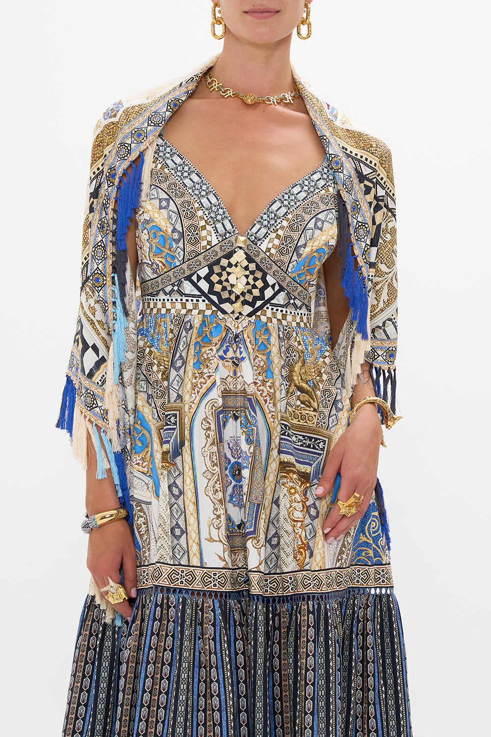 DIAMOND SCARF WITH TASSELS MAKE ME YOUR MOSAIC