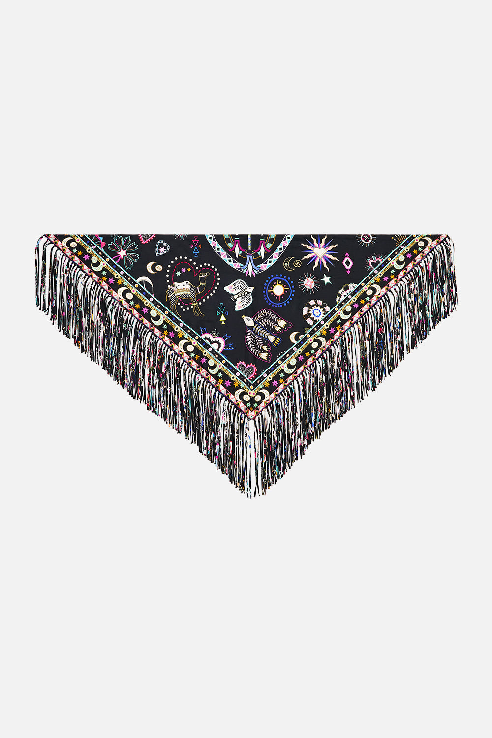 TRIANGLE SCARF WITH TASSELS NUBIAN NIGHTS
