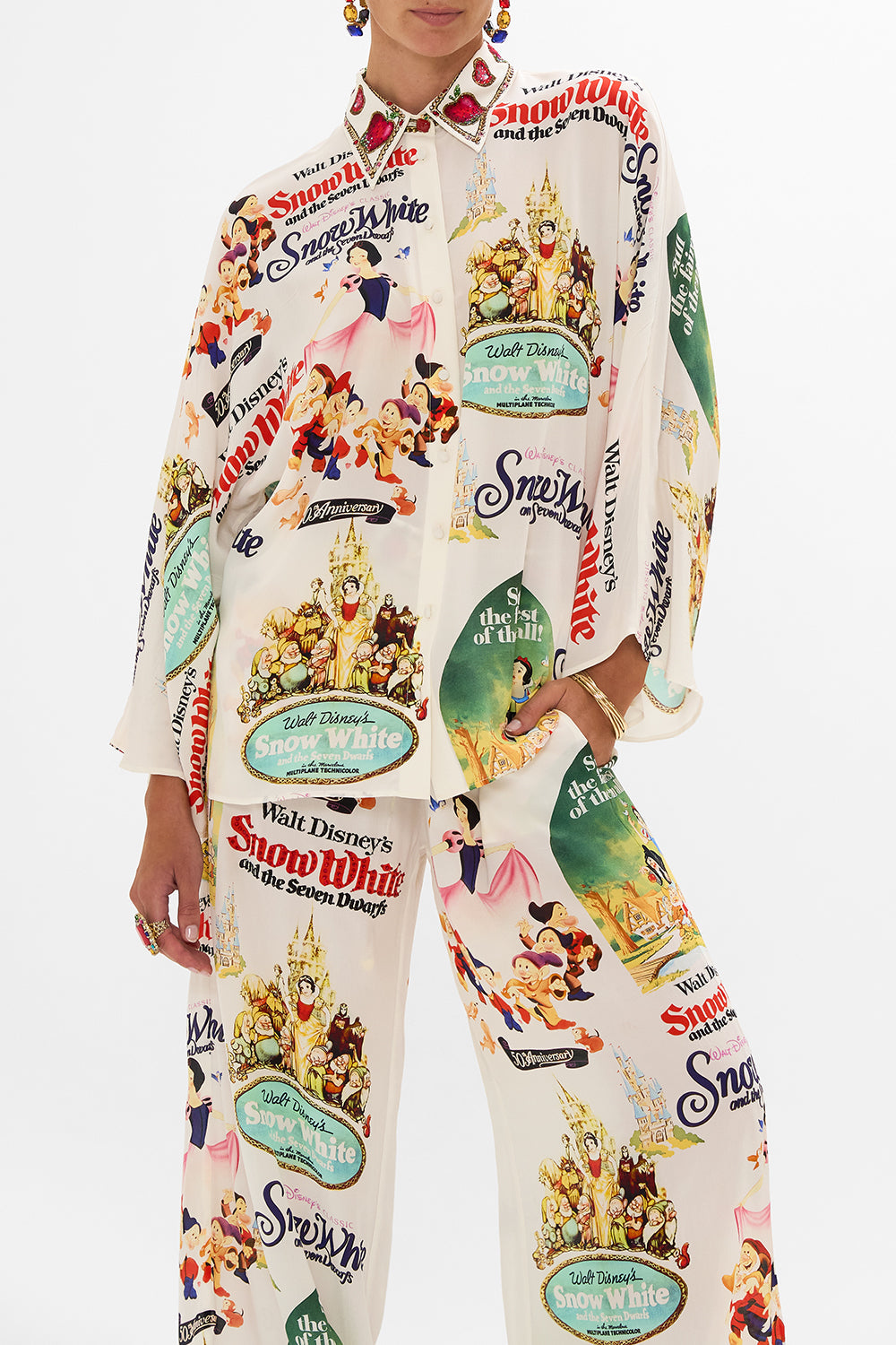 Disney CAMILLA silk blouse in Princess in Print 