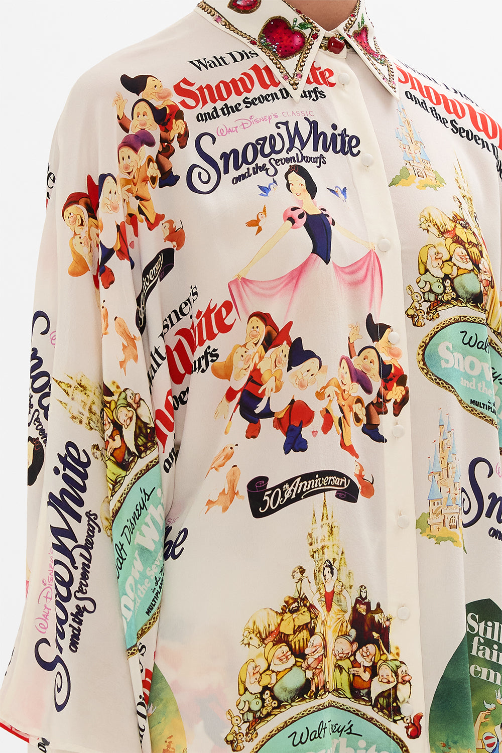 Disney CAMILLA silk blouse in Princess in Print 