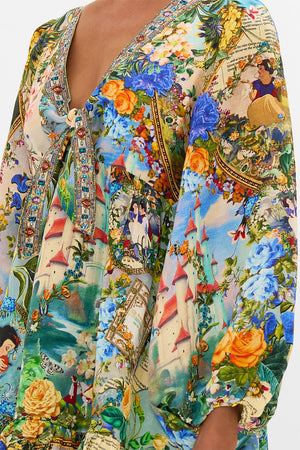 Disney CAMILLA silk mini dress in The Kindest One Of All print