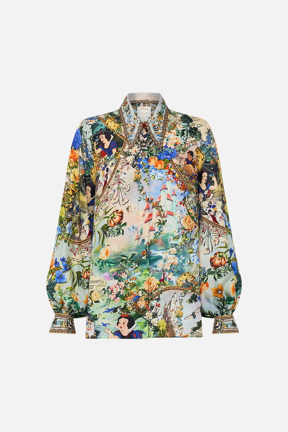Disney CAMILLA silk blouse in The Kindest One Of All print