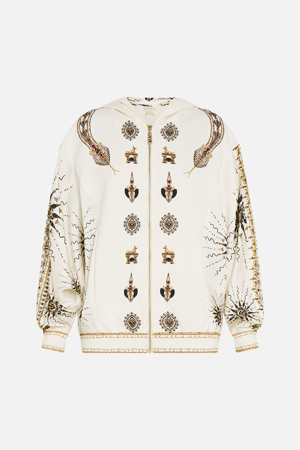 SILK MIX JERSEY ZIP FRONT SWEATER GODDESS ENERGY