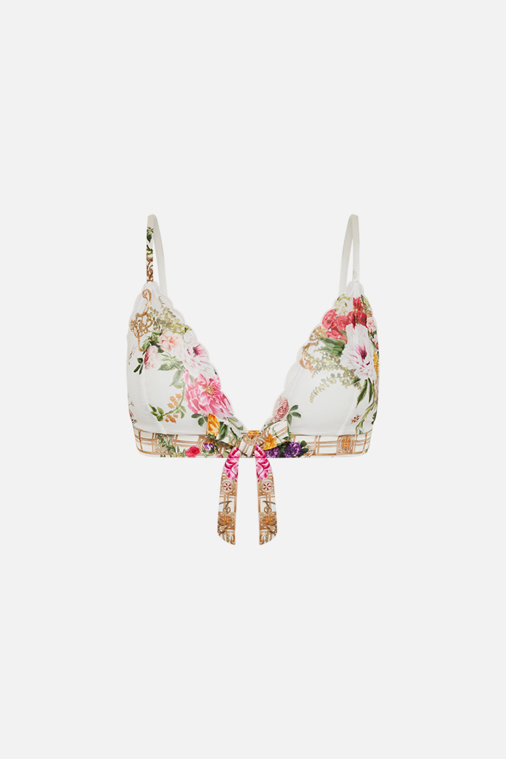 The CAMILLA CUT OUT JERSEY HALTER NECK TOP GODDESS ENERGY in our  print.