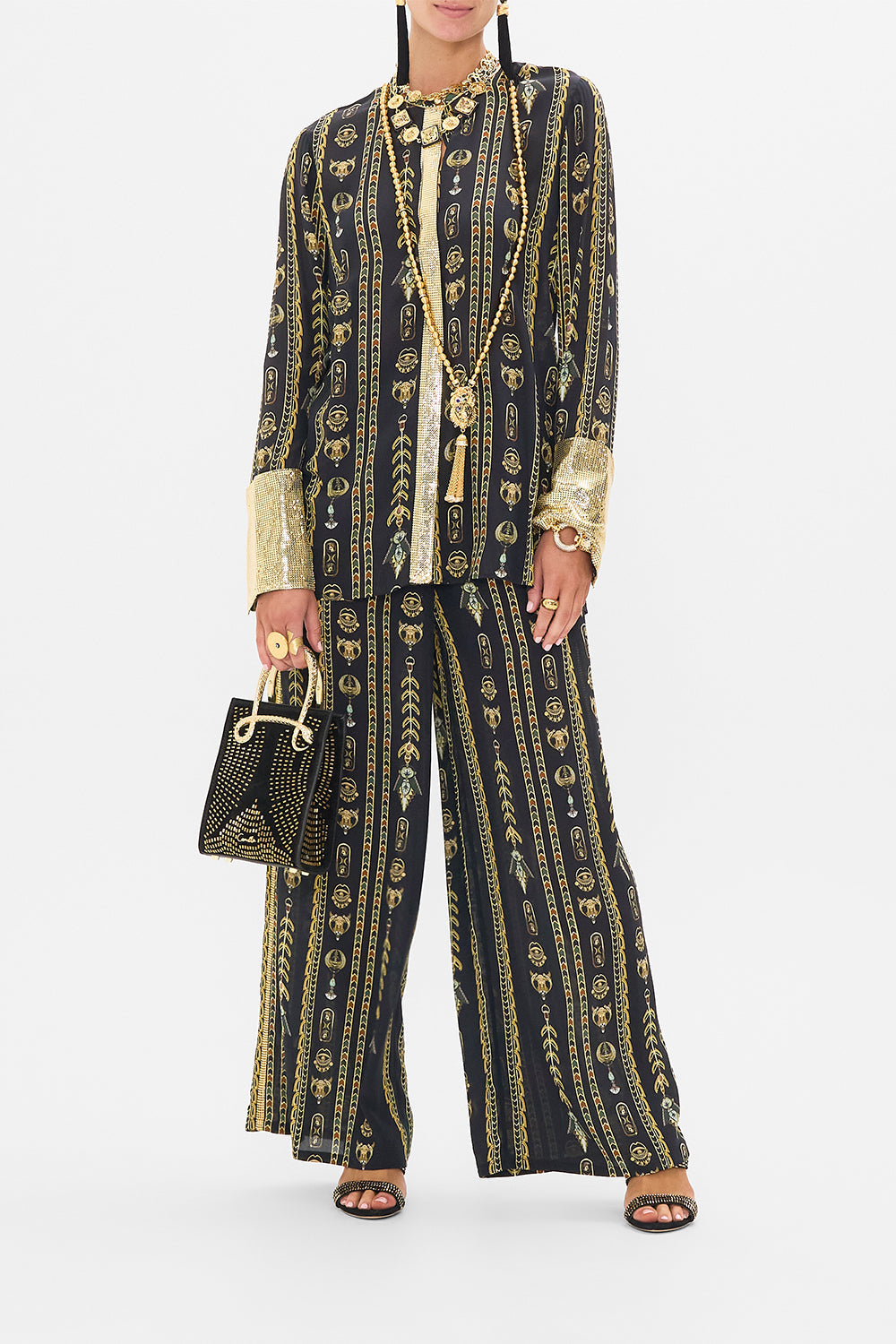 SHIRT GILDED MESH PLACKET CUFFS THEY CALLED HER NEFERTARI
