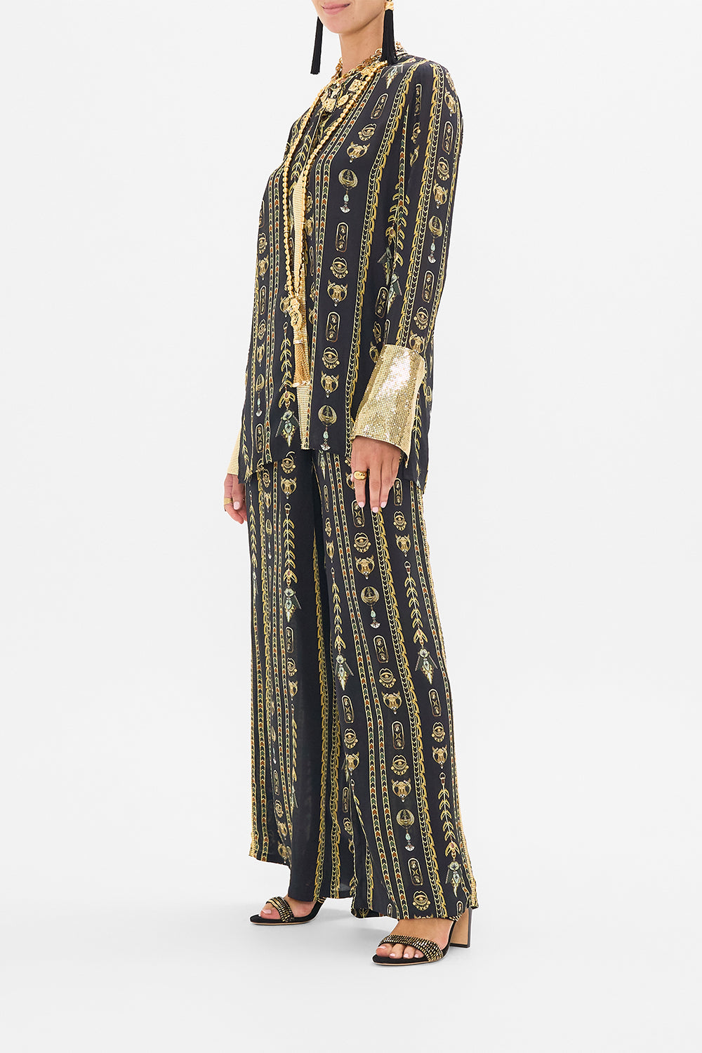 The CAMILLA RING TRIM LONG SARONG SAHARA SUPERNATURAL in our SAHARA SUPERNATURAL print.