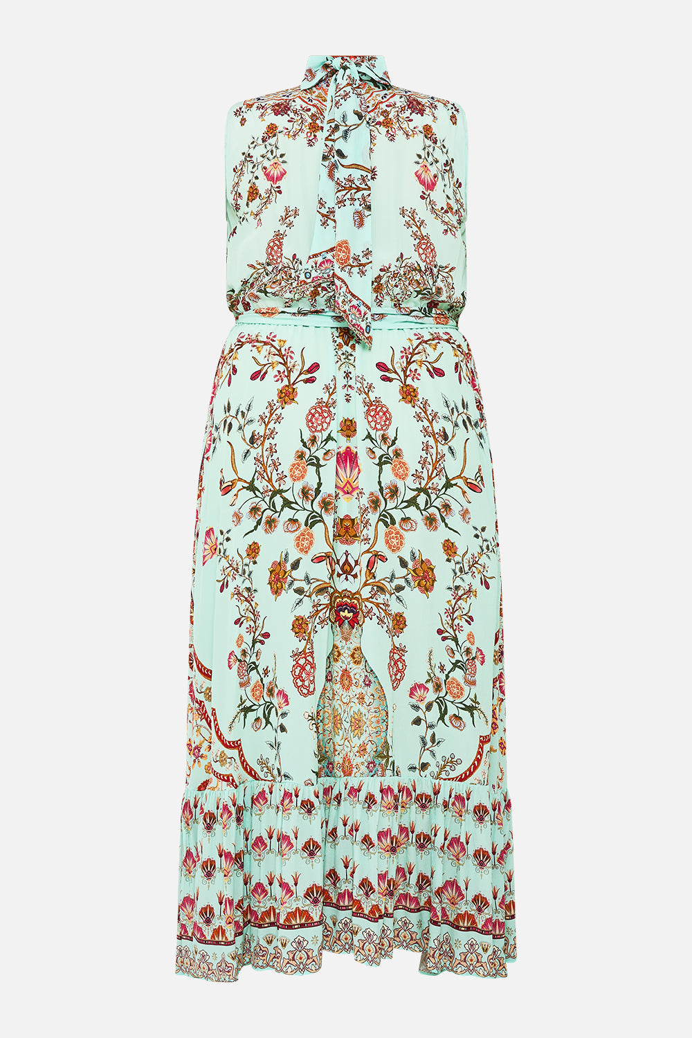 NECKTIE DRESS WITH ELASTICATED WAIST WEAVING WORLDS