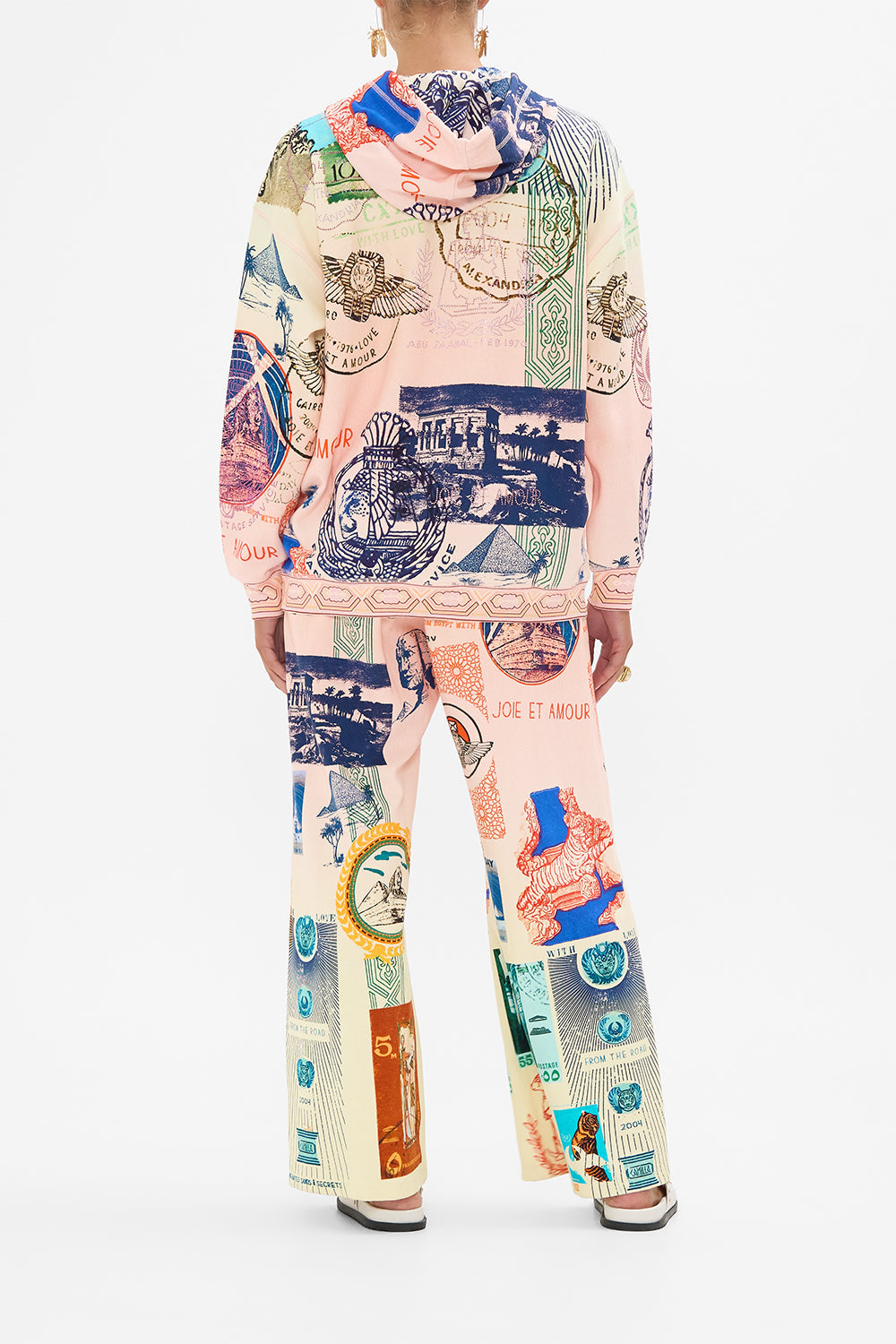 CAMILLA hoodie with pockets in Haute Passport print