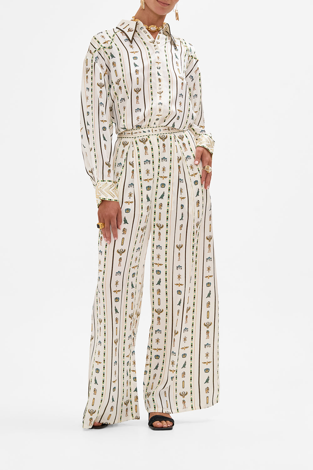 The CAMILLA MILLA MYSTIC MONOGRAM GIRLFRIEND JEAN DENIM in our  print.