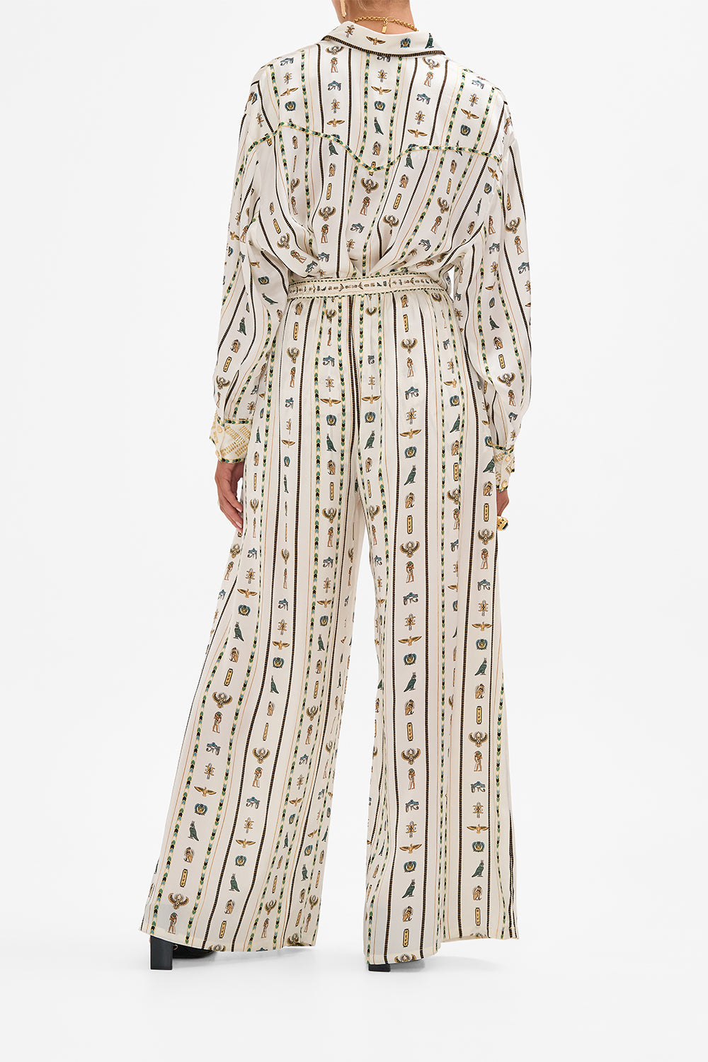 The CAMILLA MILLA MYSTIC MONOGRAM GIRLFRIEND JEAN DENIM in our  print.