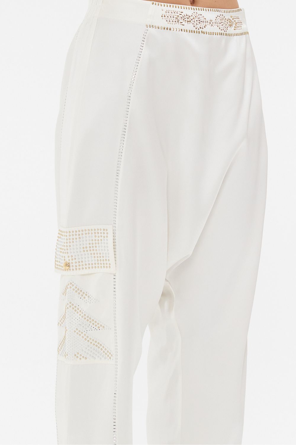 CAMILLA Harem Pant with Side Snaps in Valley Of The Queens print