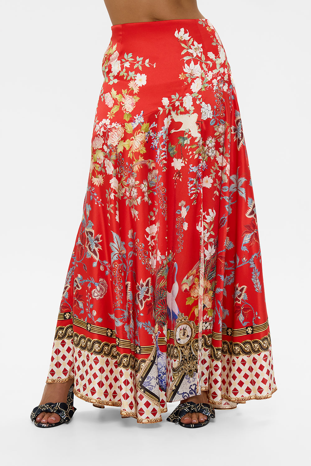 FLARED SKIRT WITH SPLIT LISBOA LUXE