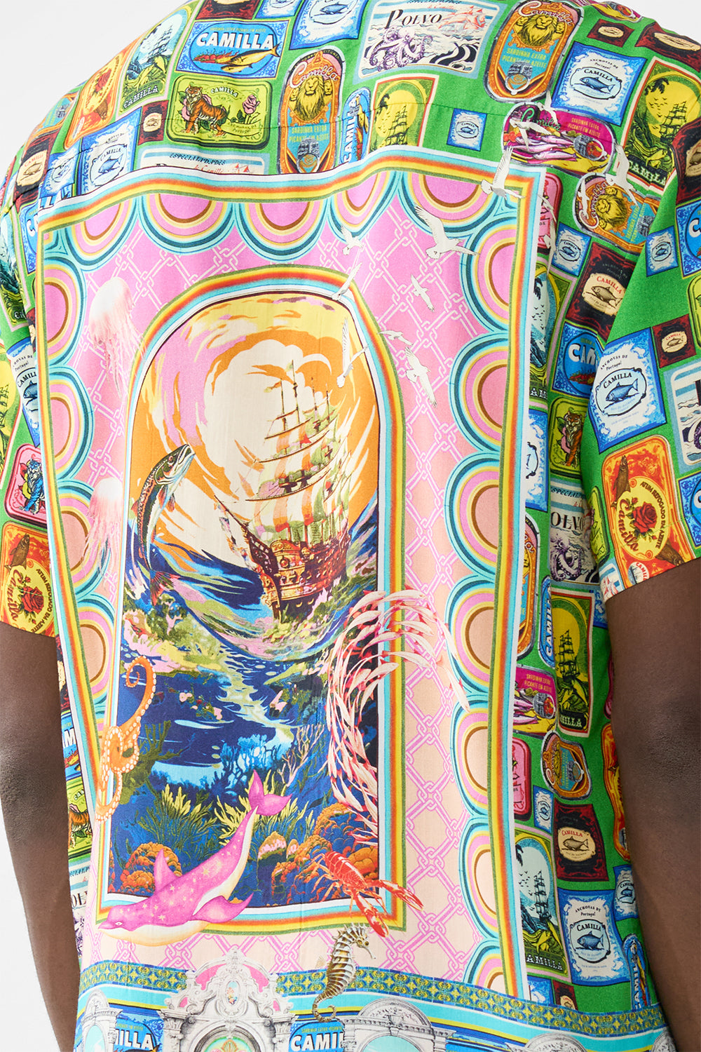 SHORT SLEEVE CAMP COLLARED SHIRT SAL DO MAR