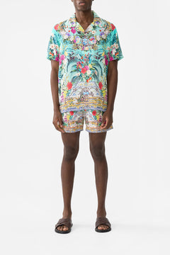 SHORT SLEEVE CAMP COLLARED SHIRT GARDENS OF QUELUZ