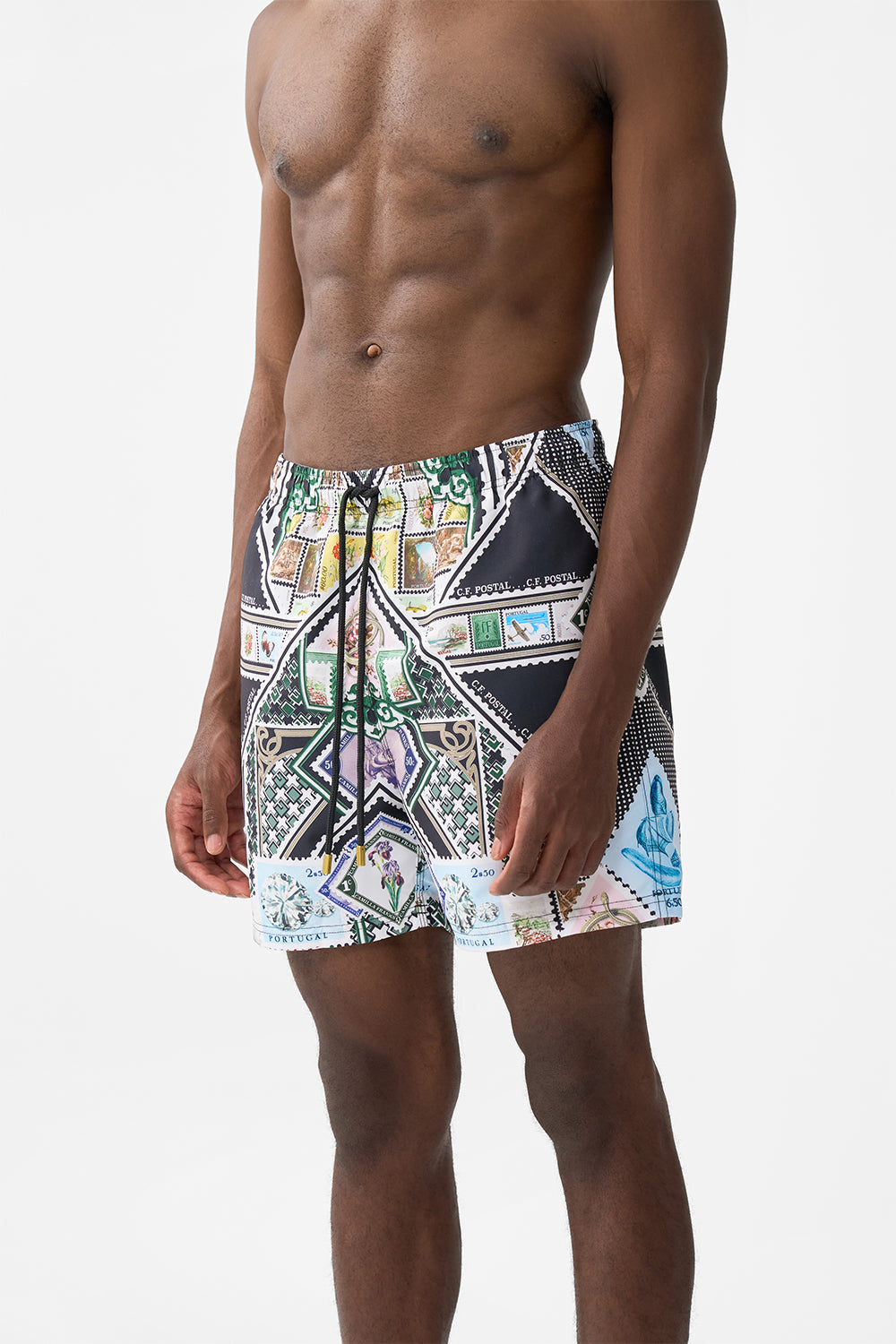 The CAMILLA MID LENGTH BOARDSHORT CORRIDOR OF CALM in our  print.
