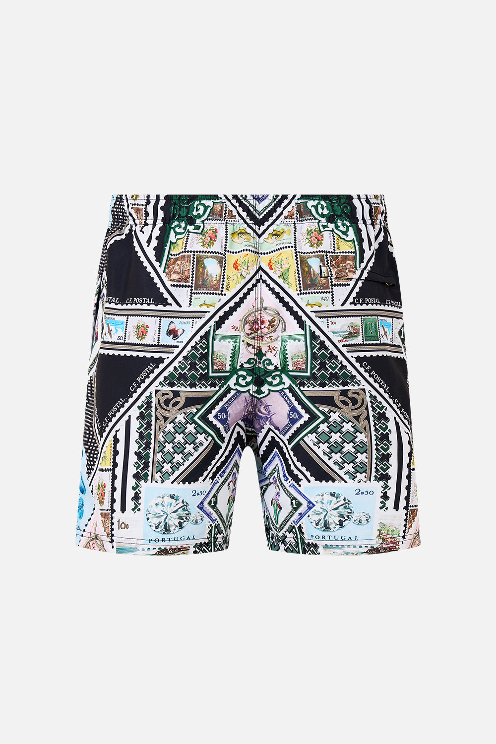 The CAMILLA OFF SHOULDER PUFF DRESS ARCHES OF AMOR in our  print.