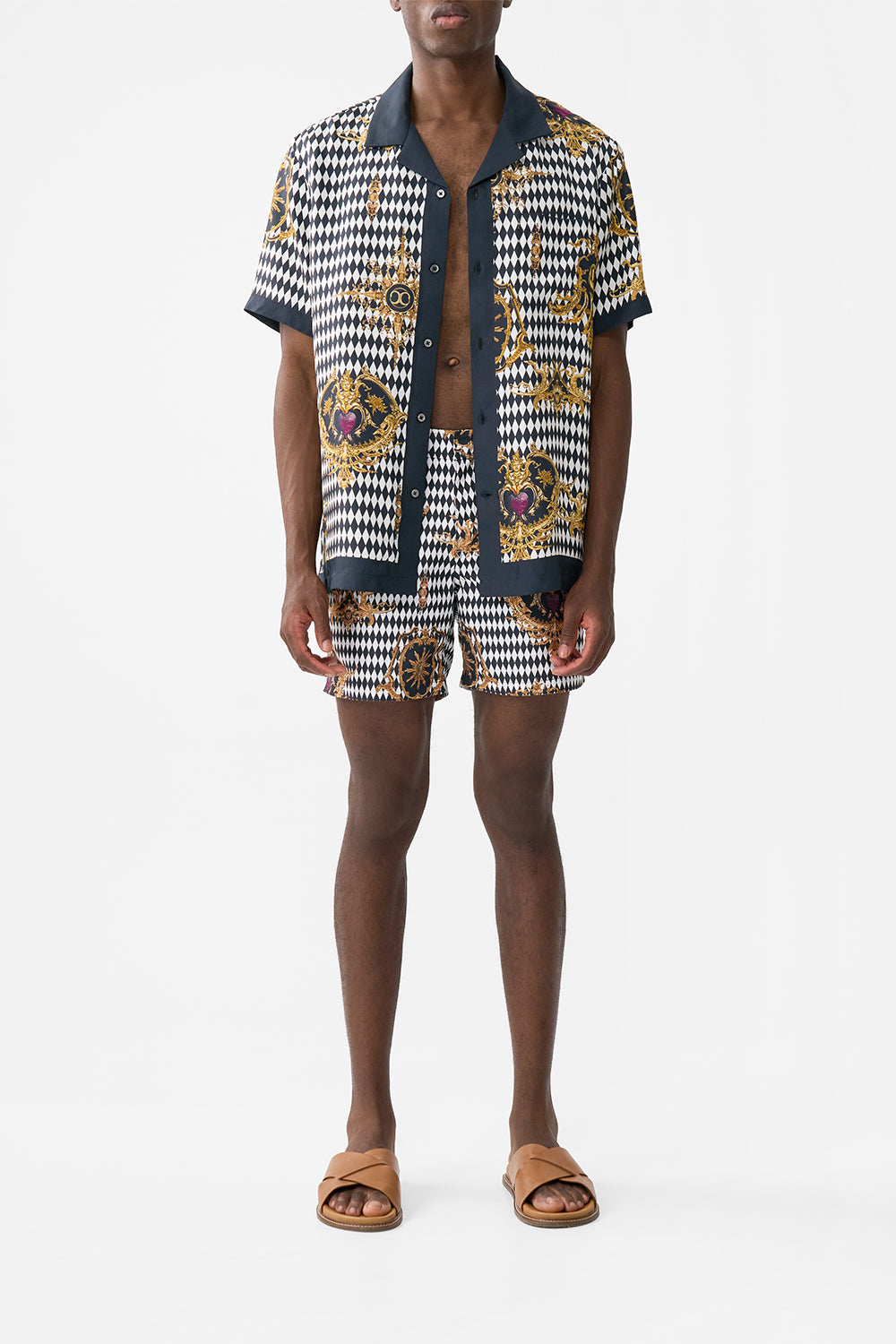 The CAMILLA SHIRT TUNIC WITH SIDE BUTTONS VENUS ON A VESPA in our  print.