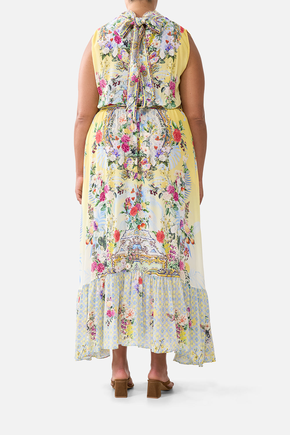 NECKTIE DRESS WITH ELASTICATED WAIST FLOR FANTÁSTICA