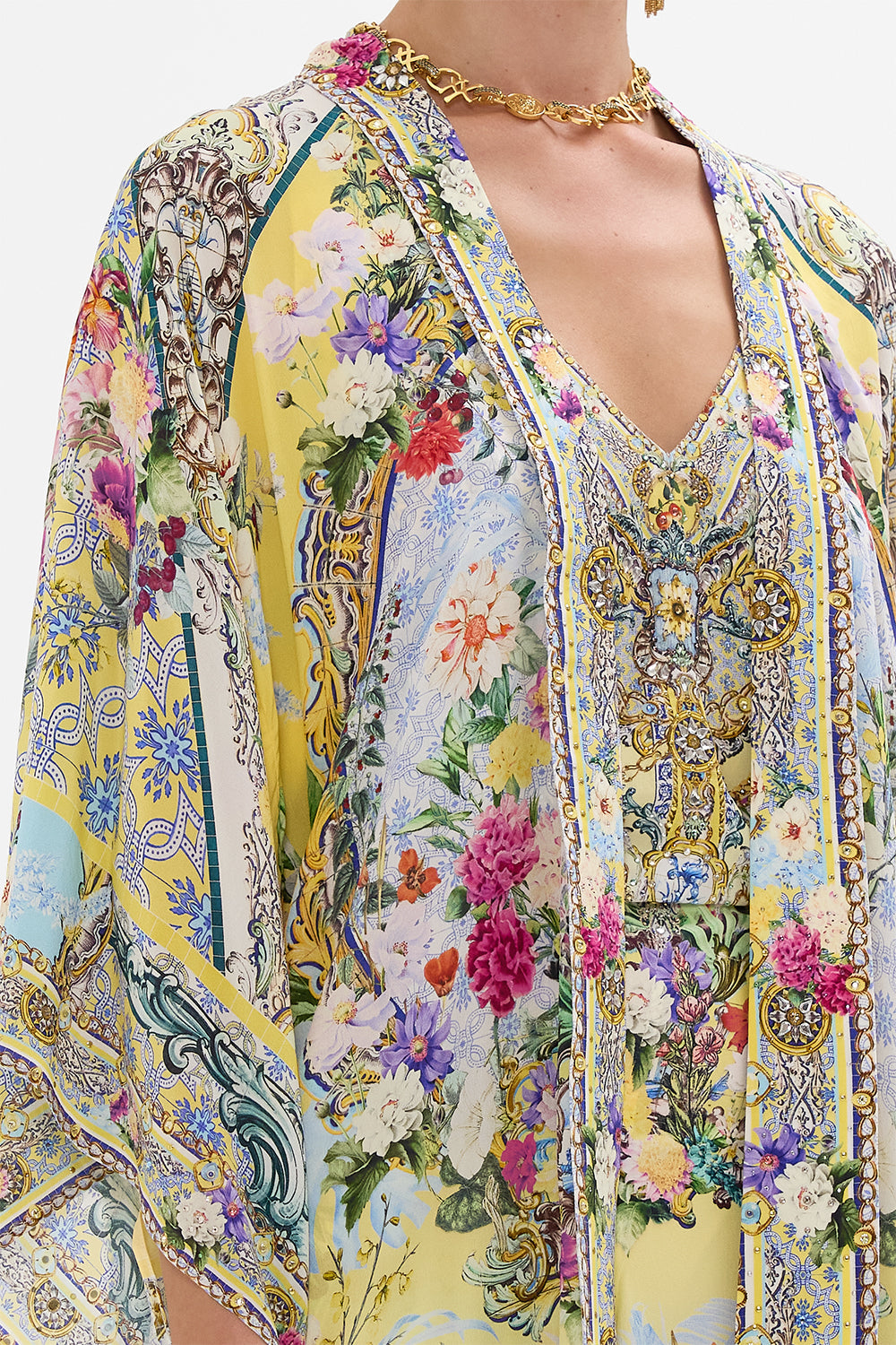 KIMONO LAYER WITH COLLAR FLOR FANTÁSTICA