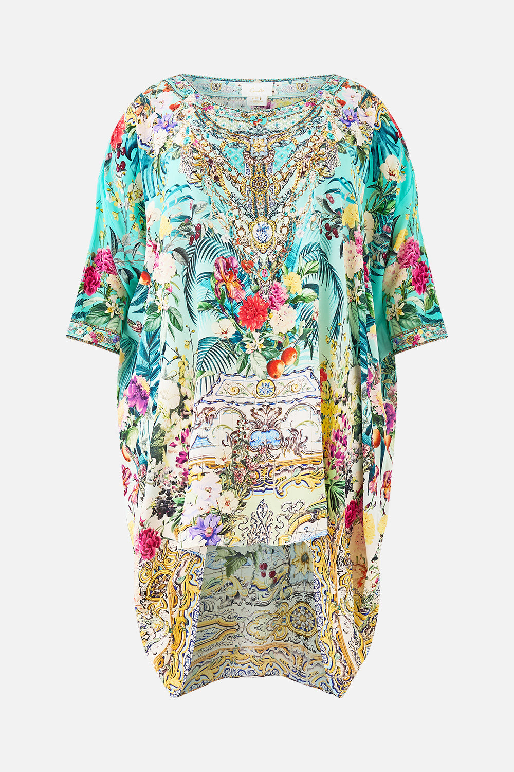 SCOOP BACK HEM DRESS GARDENS OF QUELUZ