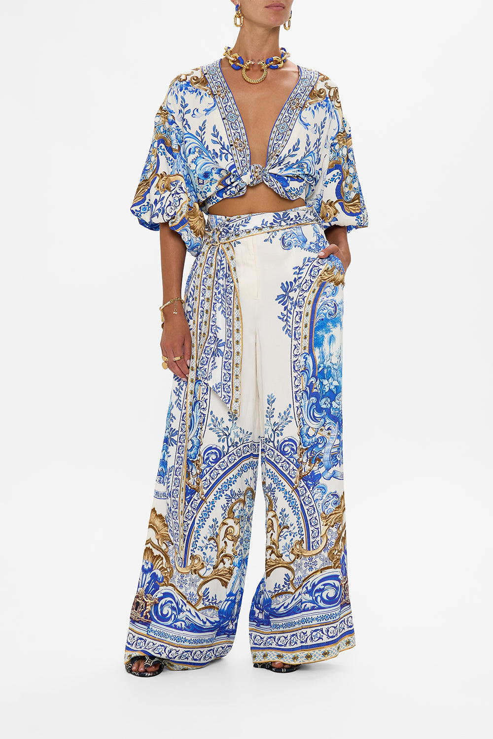 SCARF BELT WIDE LEG PANT AZUL ADVENTURES