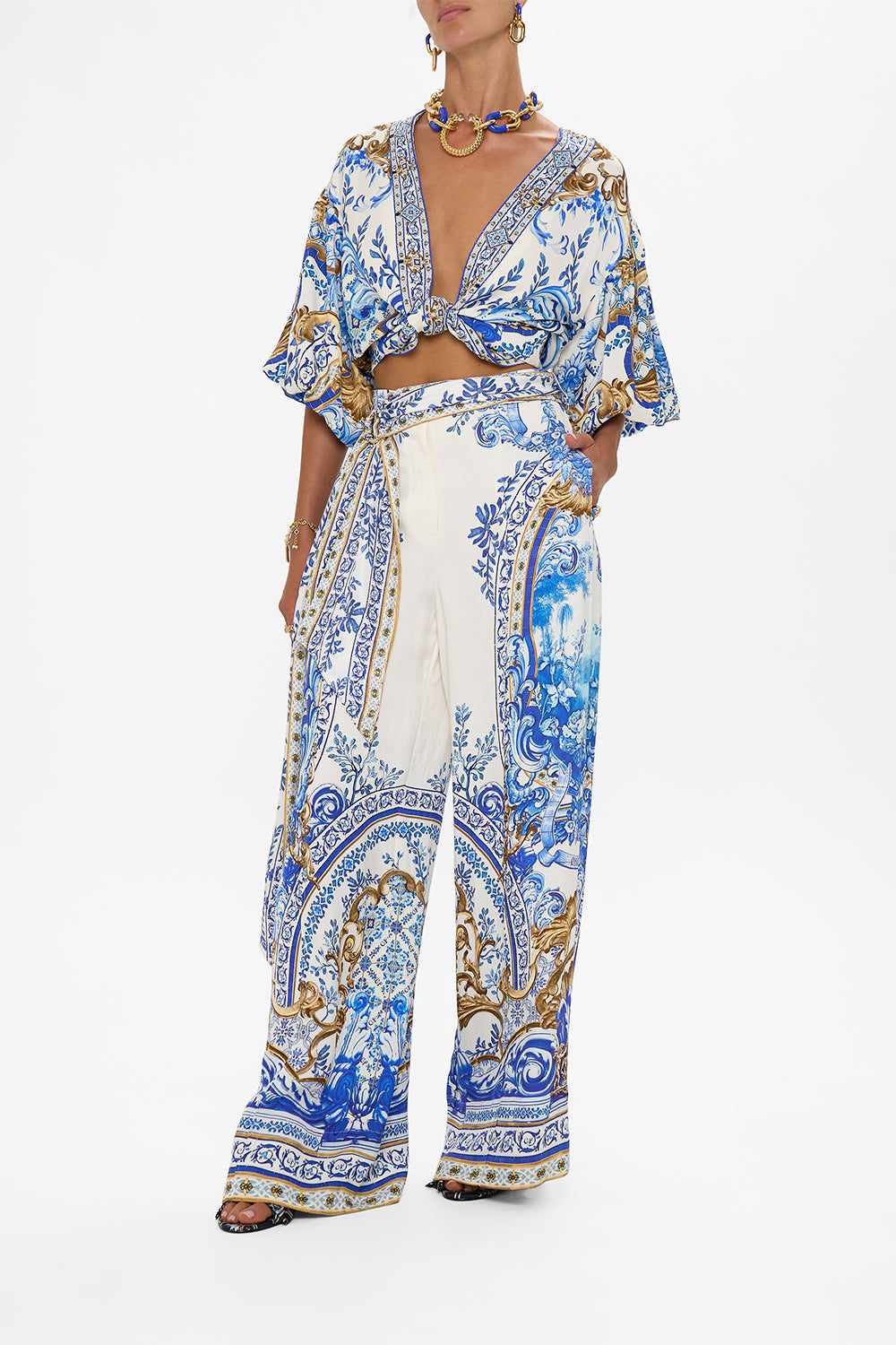 SCARF BELT WIDE LEG PANT AZUL ADVENTURES