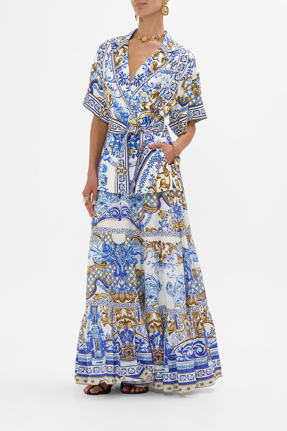 The CAMILLA ROSA BOW SLIDE PALACIO POETRY in our  print.