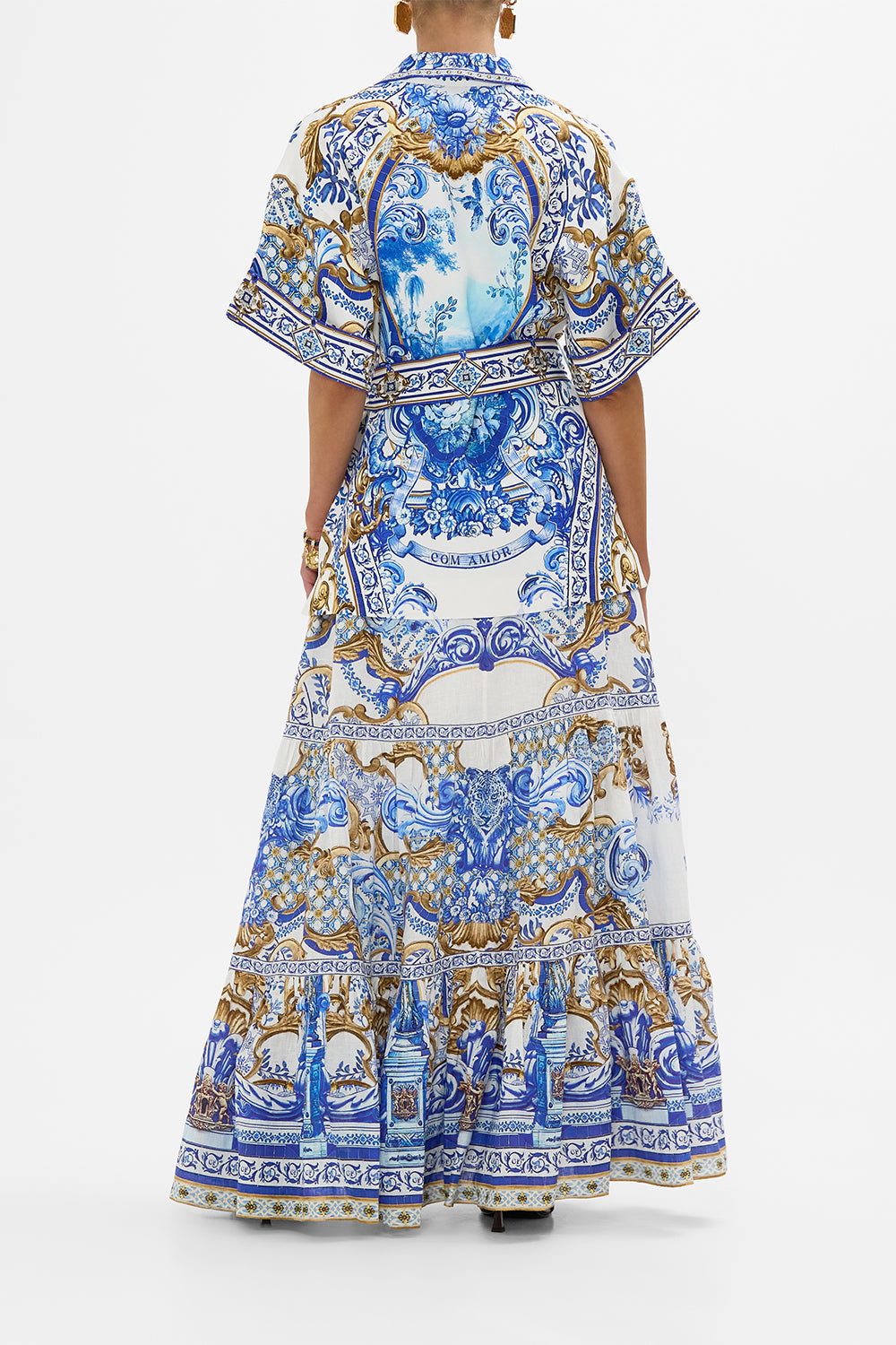 The CAMILLA SCOOP BACK HEM DRESS READY FOR MY WELCOME DRINK in our  print.