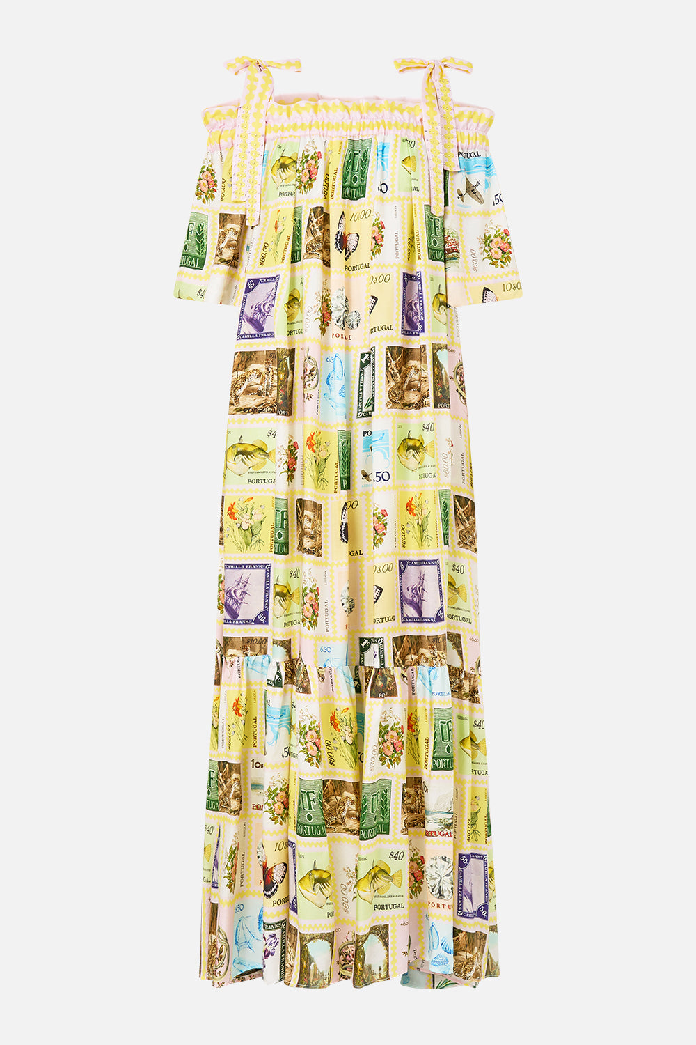 The CAMILLA TIE ONE SHOULDER SHORT DRESS THRONE GAMES in our  print.