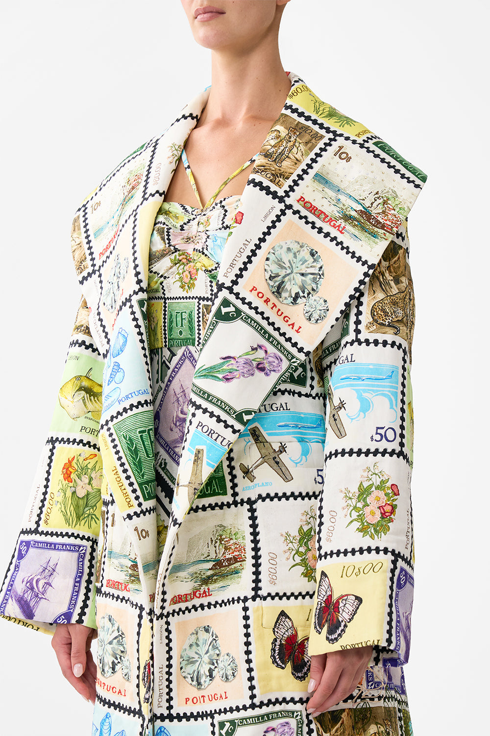 The CAMILLA SCARF CLUTCH JARDIM PARTY in our  print.