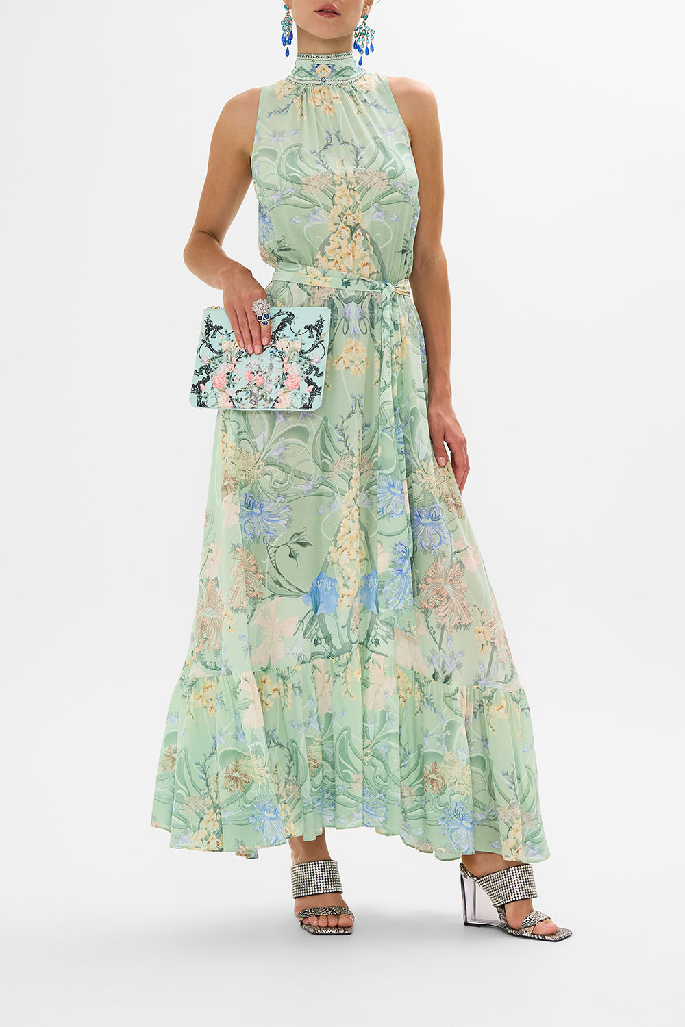 CAMILLA floral coin and phone purse in Petal Promise Land