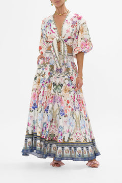 TIE FRONT PUFF SLEEVE TOP MONSERRATE MAGIC