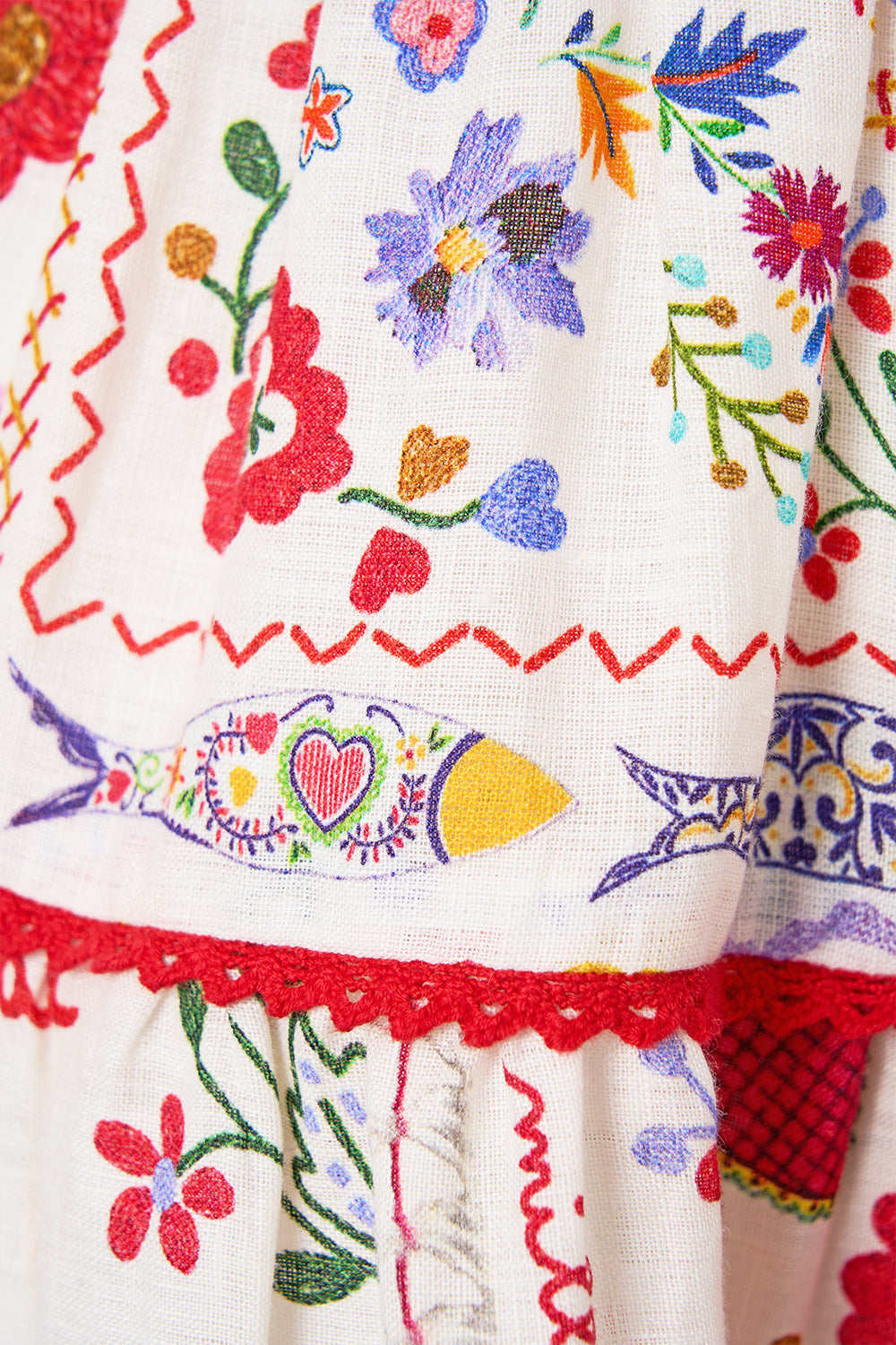 TIERED SHORT DRESS WITH NECK FRILL A KITSCH IN TIME