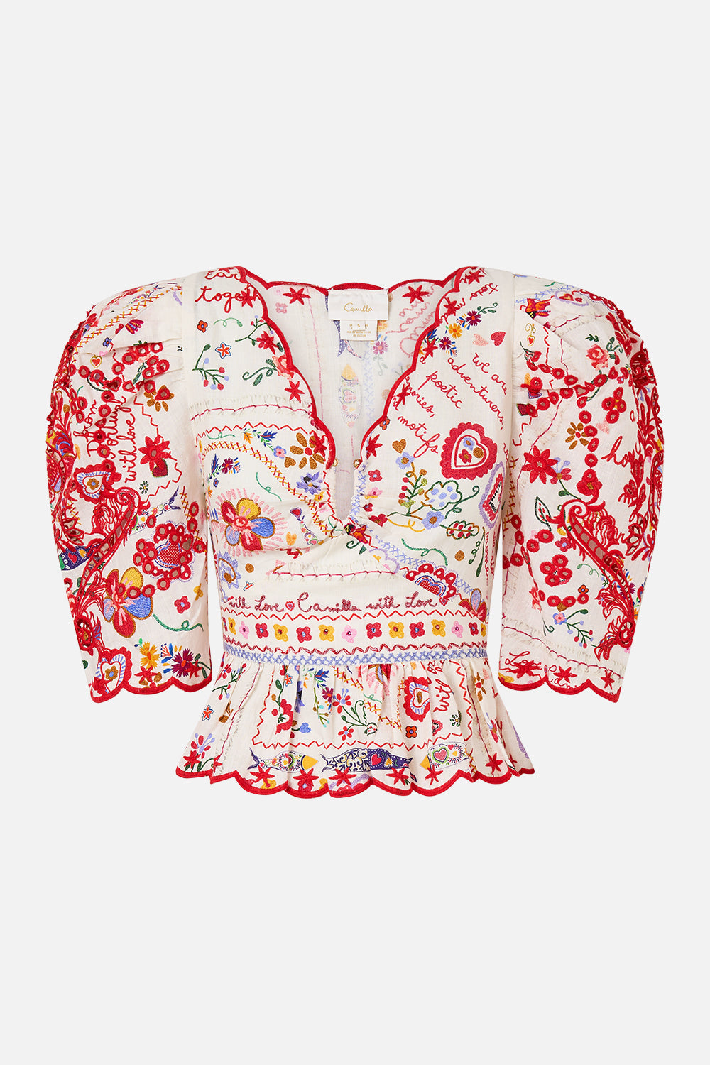 PUFF SLEEVE TOP WITH HARDWARE A KITSCH IN TIME