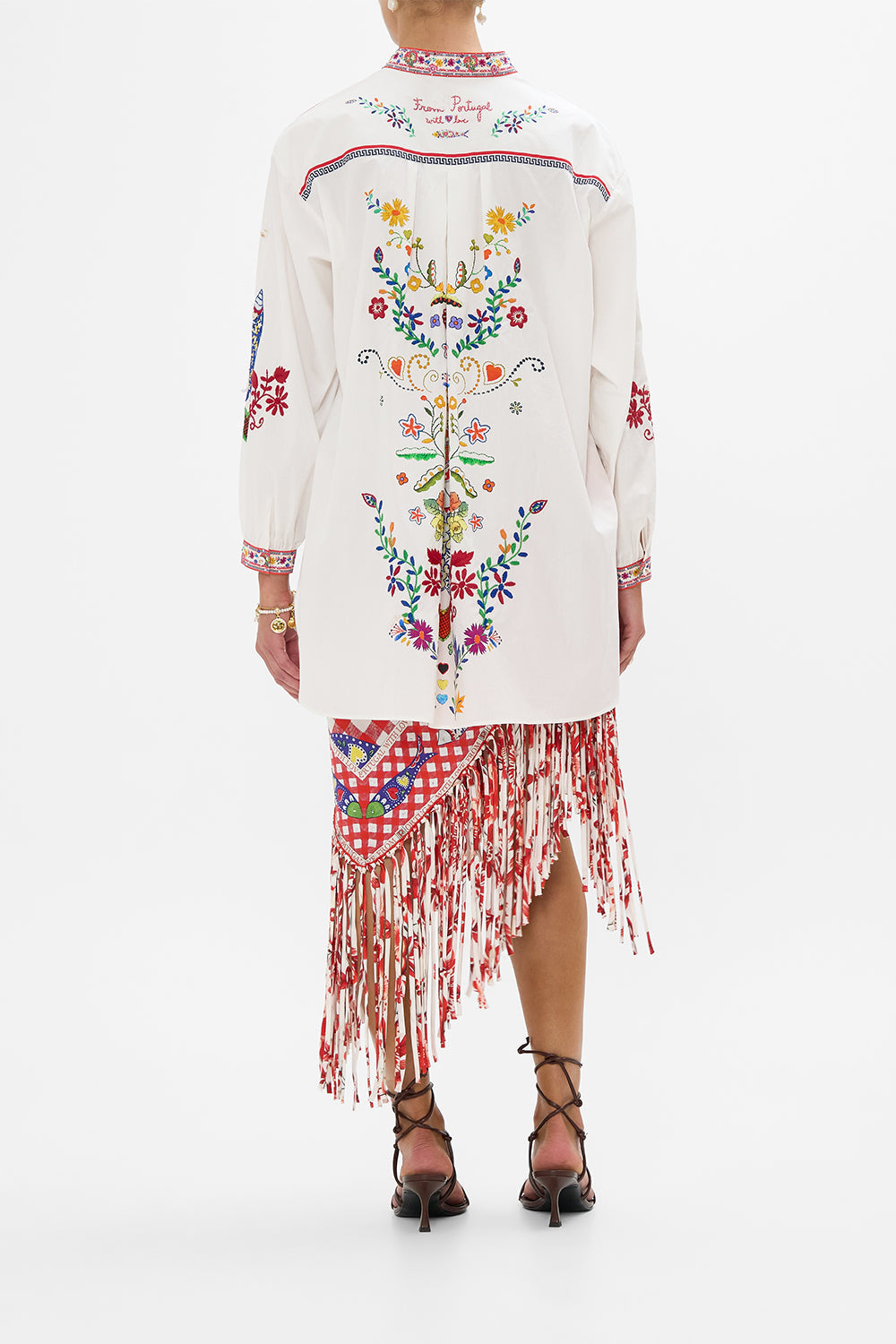 WAIST TIE BUTTON THROUGH SHIRT FAITH, LUCK & JUSTICE