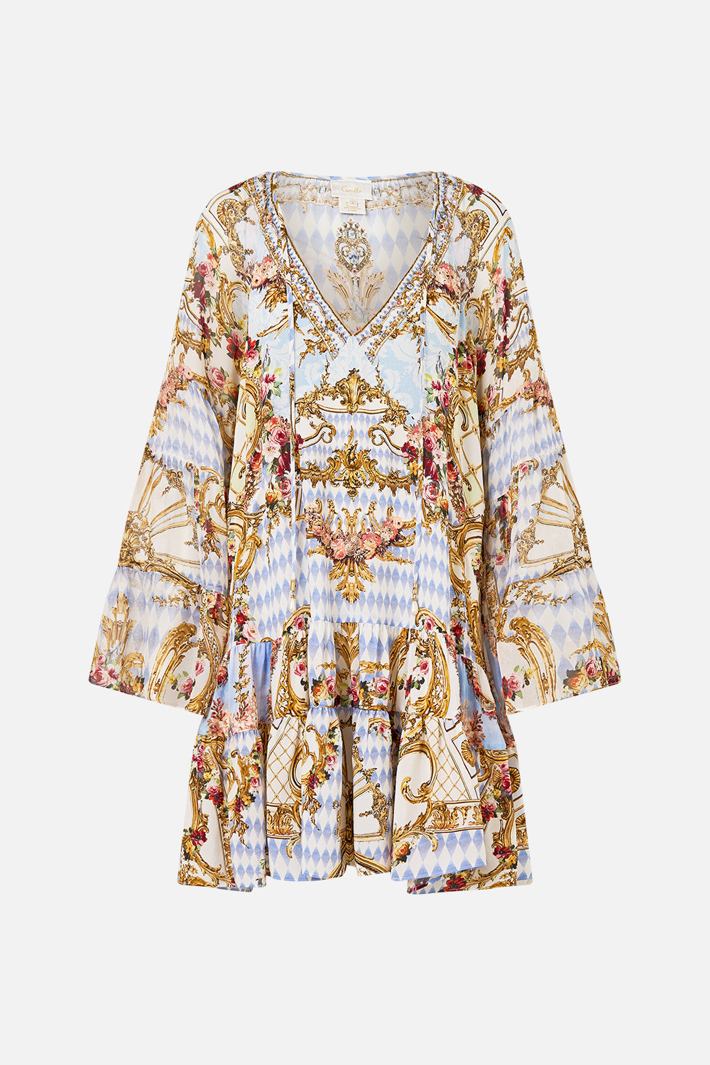 A-LINE GATHERED PANEL DRESS THRONE GAMES