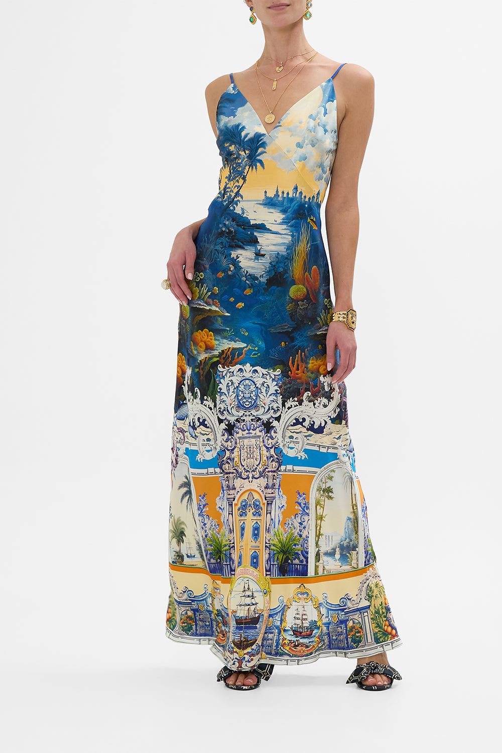 The CAMILLA SHORT LENGTH SWIM SHORT SAL DO MAR in our  print.