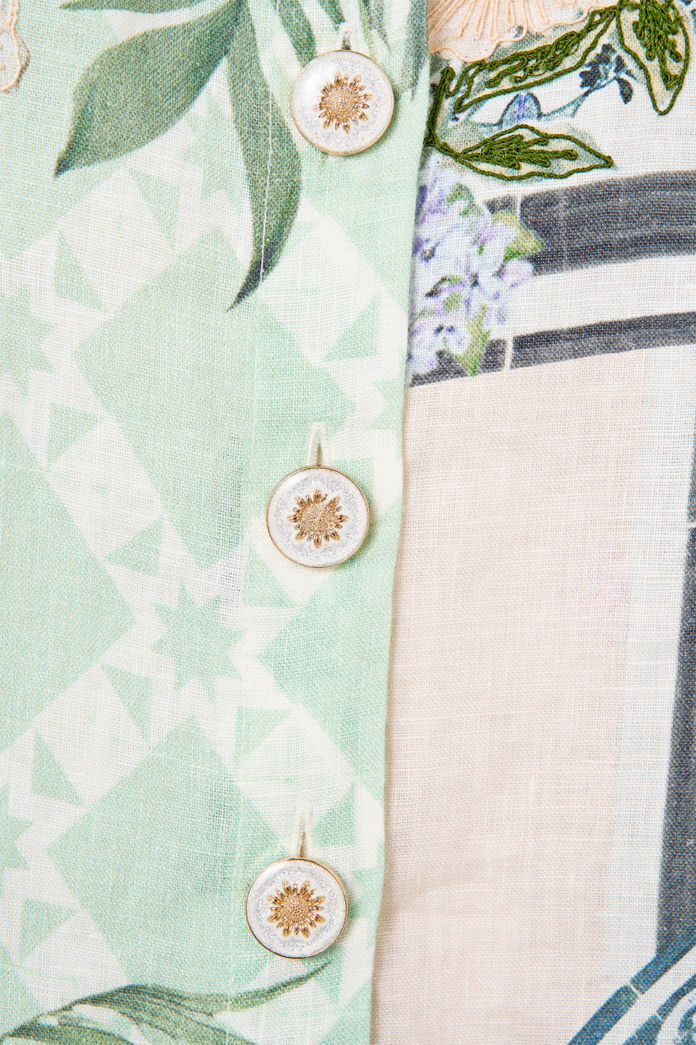 The CAMILLA PLEATED BACK TRENCH ORNATE ON A PLATE in our  print.