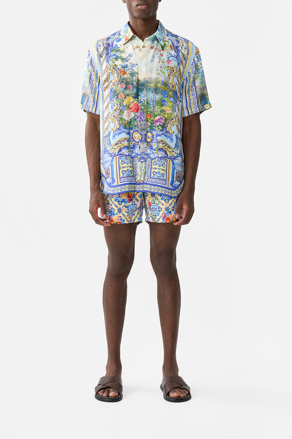 The CAMILLA MAXI SKIRT WITH RUFFLE HEM A KITSCH IN TIME in our  print.