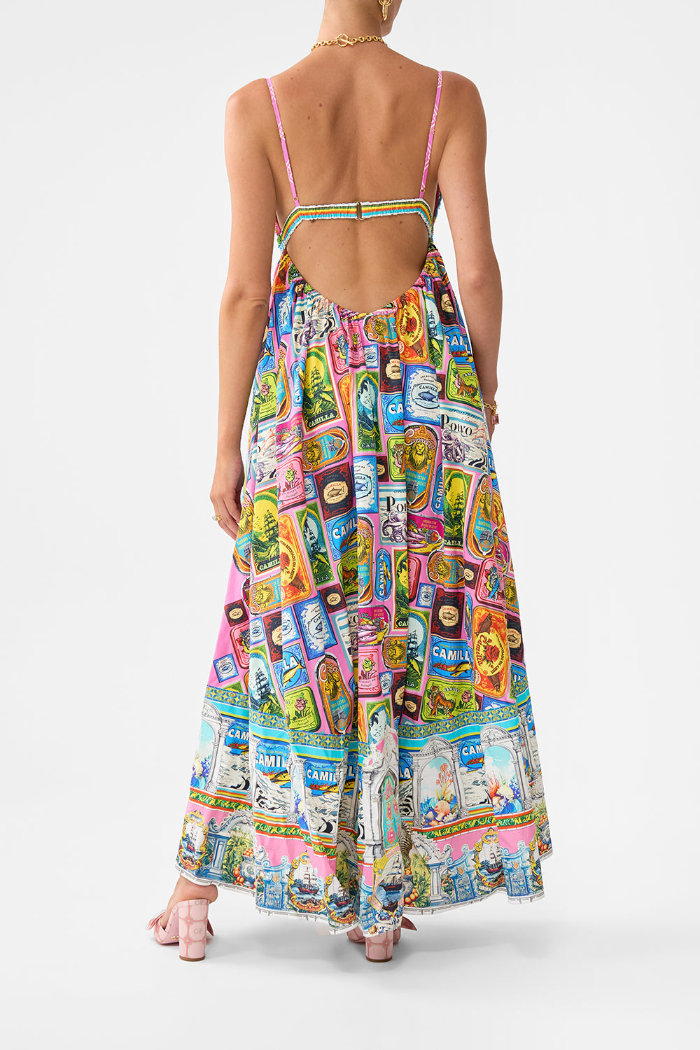 BRALETTE DETAIL DRESS SALTY SPLENDOUR