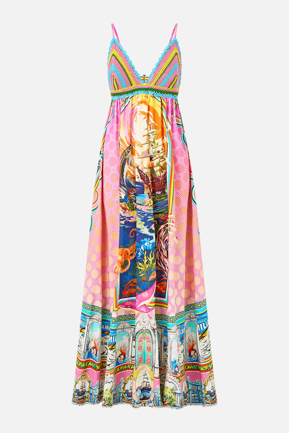 BRALETTE DETAIL DRESS SALTY SPLENDOUR