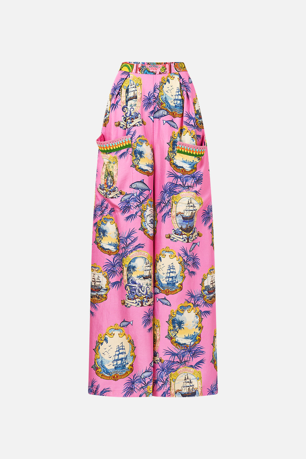 WIDE LEG TROUSER WITH FRONT POCKETS SALTY SPLENDOUR