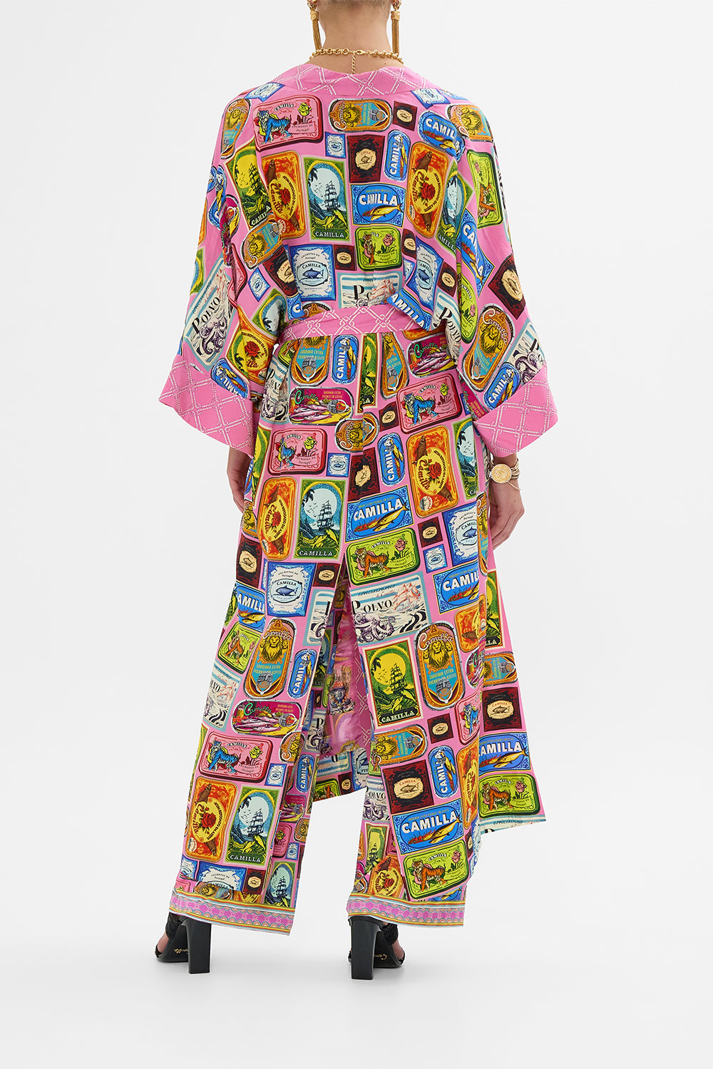 LONG ROBE WITH NARROW COLLAR SALTY SPLENDOUR