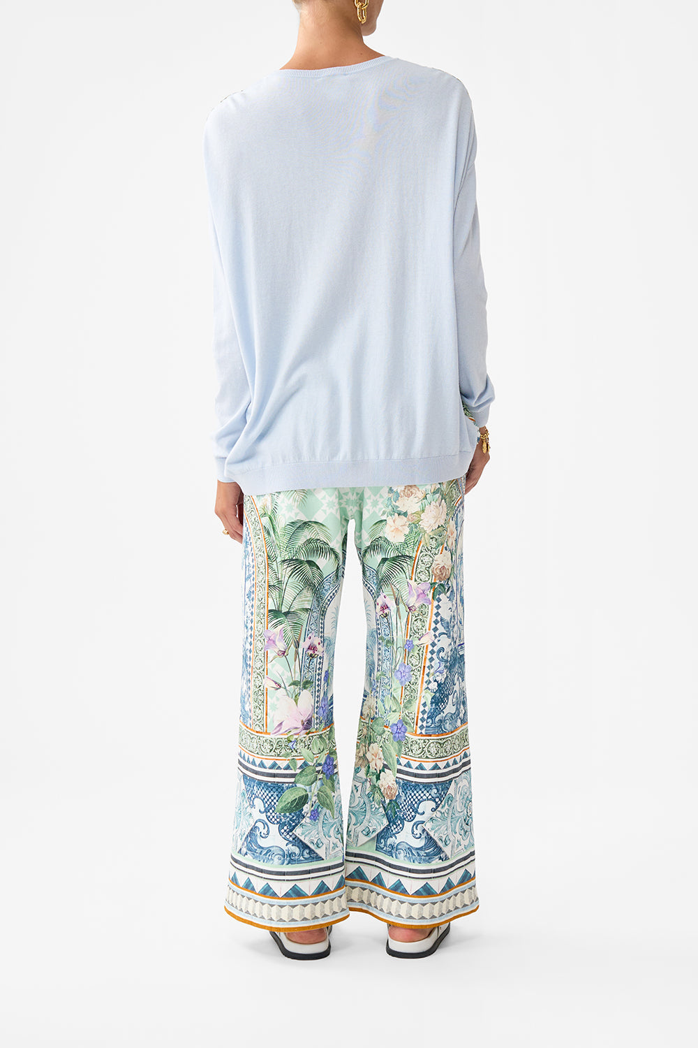 LONG SLEEVE JUMPER WITH PRINT FRONT JARDIM PARTY